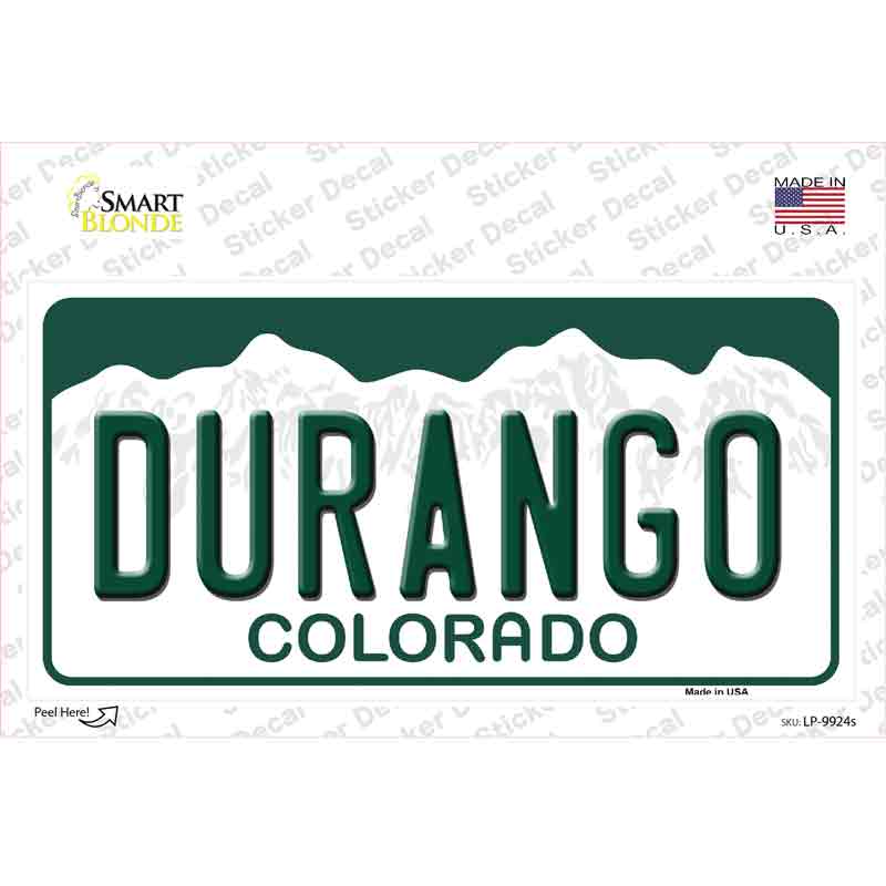 Durango Colorado Novelty Sticker Decal Small