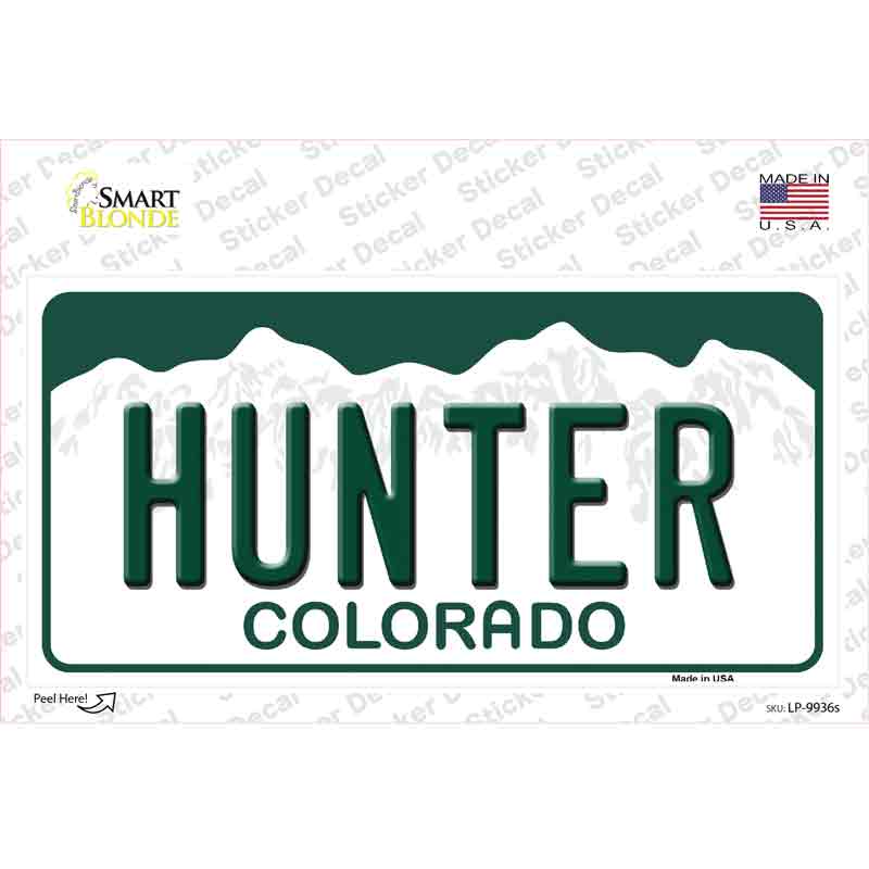 Hunter Colorado Novelty Sticker Decal