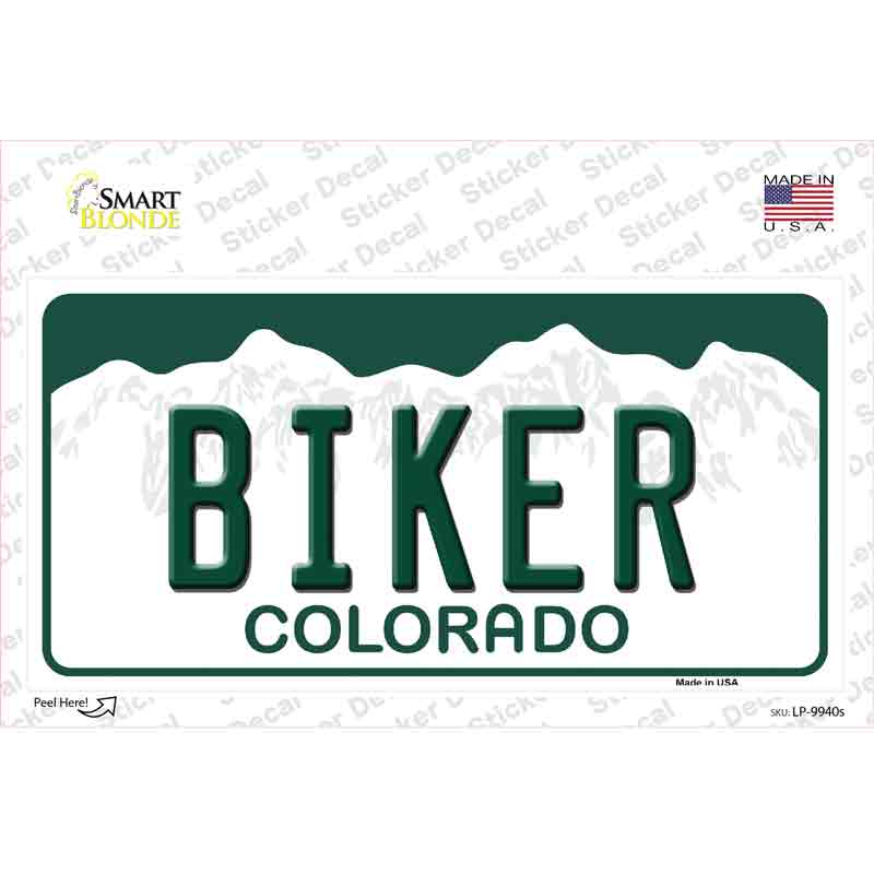 Biker Colorado Novelty Sticker Decal Small