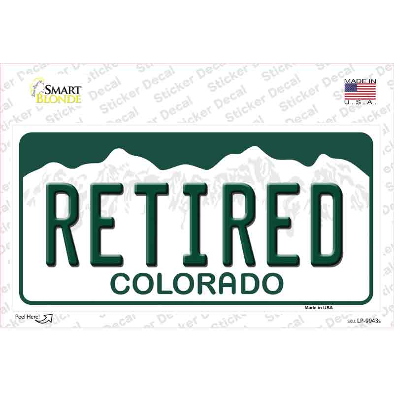 Retired Colorado Novelty Sticker Decal Small