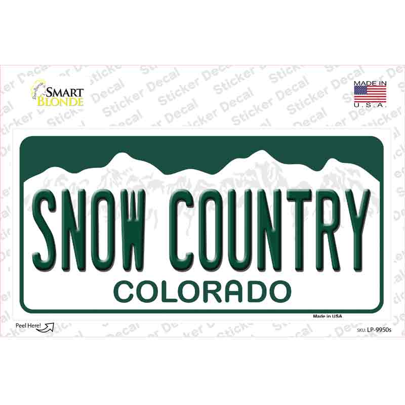 Snow Country Colorado Novelty Sticker Decal Small