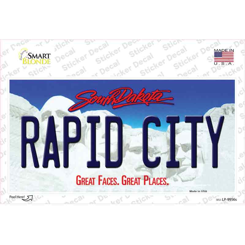 Rapid City South Dakota Novelty Sticker Decal Small