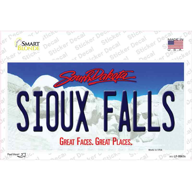 Sioux Falls South Dakota Novelty Sticker Decal Small