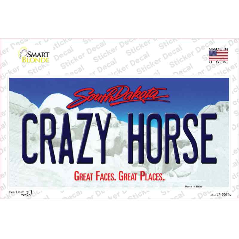 Crazy Horse South Dakota Novelty Sticker Decal Small