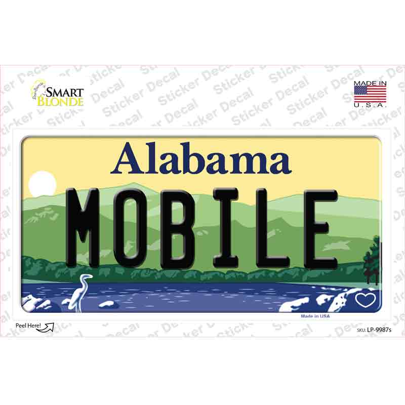 Mobile Alabama Novelty Sticker Decal Small