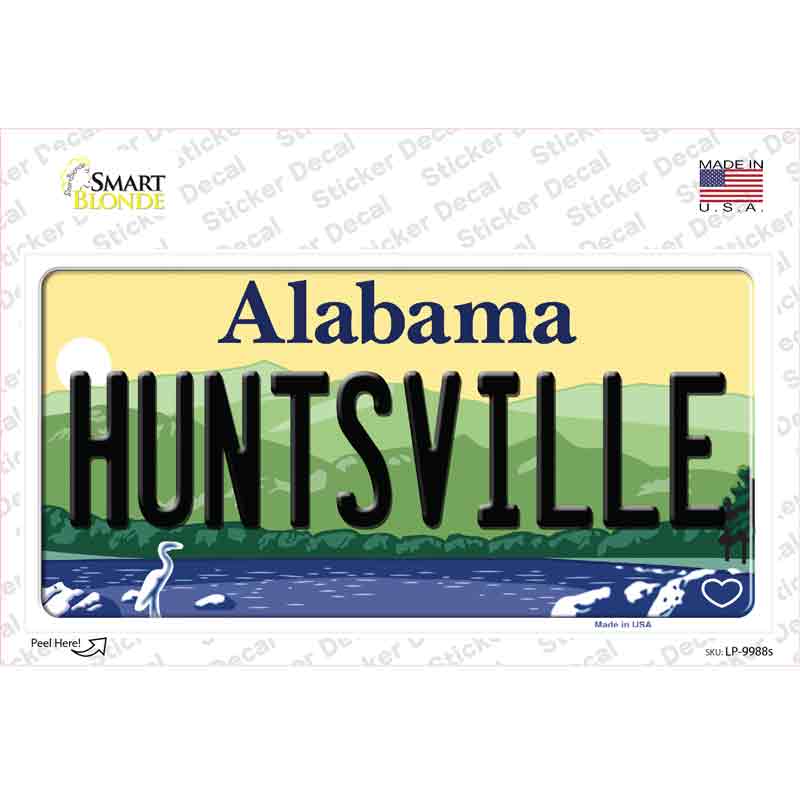 Huntsville Alabama Novelty Sticker Decal Small