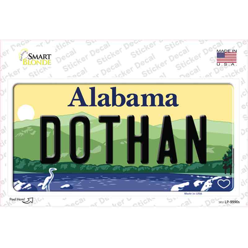 Dothan Alabama Novelty Sticker Decal Small