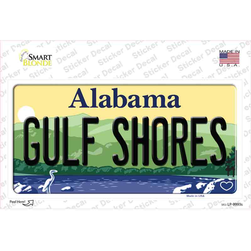 Gulf Shores Alabama Novelty Sticker Decal Small