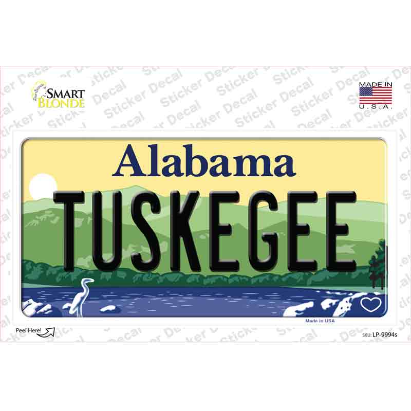Tuskegee Alabama Novelty Sticker Decal