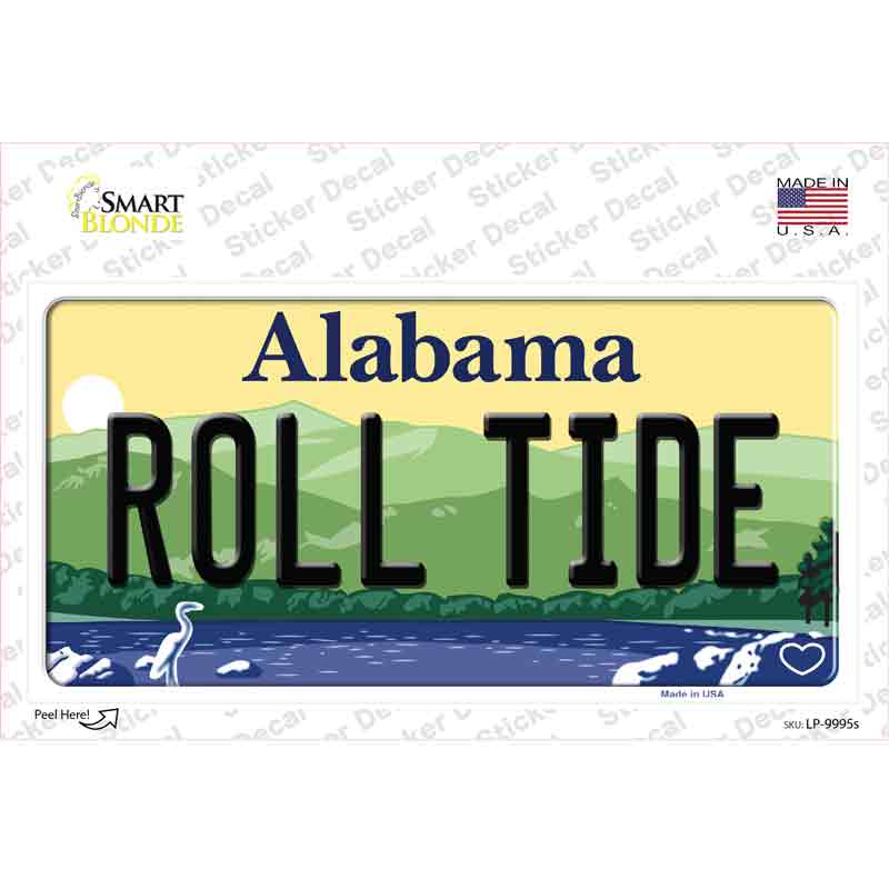 Roll Tide Alabama Novelty Sticker Decal Small