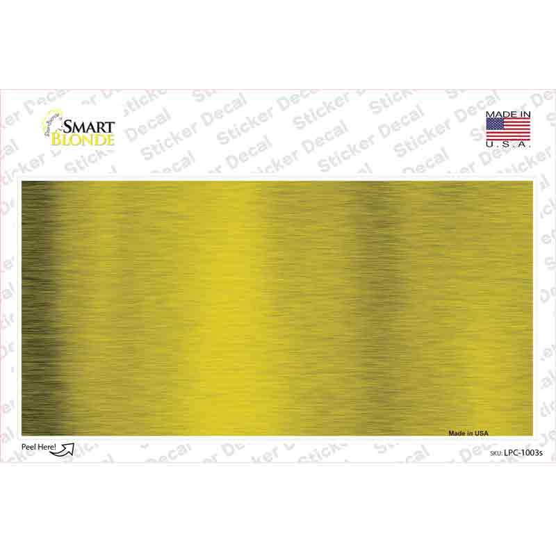 Yellow Metallic Solid Novelty Sticker Decal