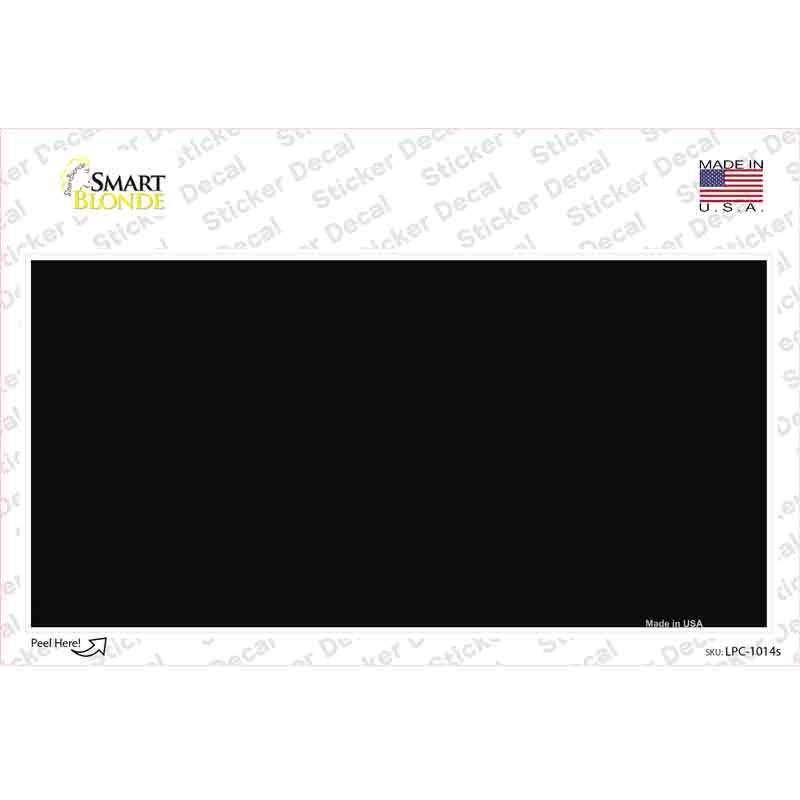 Black Metallic Solid Novelty Sticker Decal