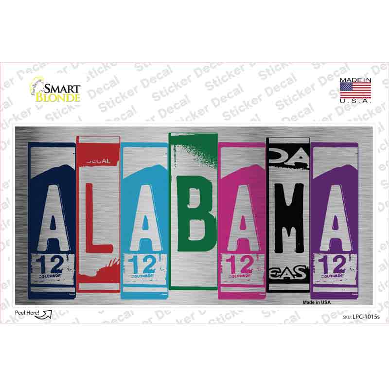 Alabama Art Novelty Sticker Decal Small