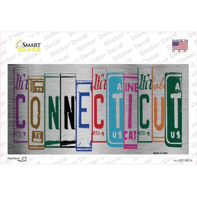 Connecticut Art Novelty Sticker Decal Small