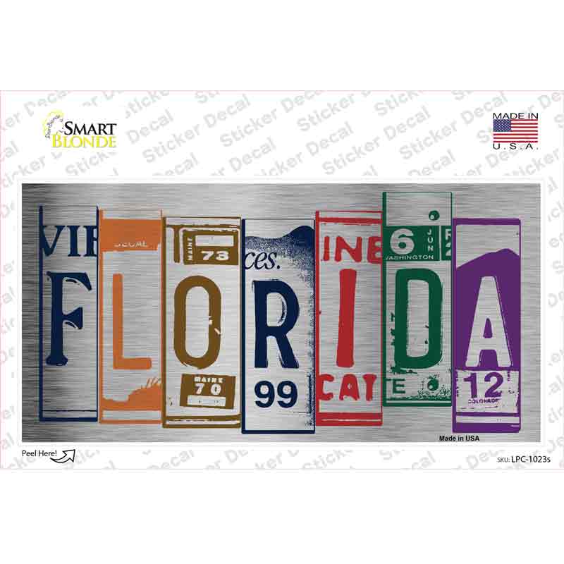 Florida Art Novelty Sticker Decal Small