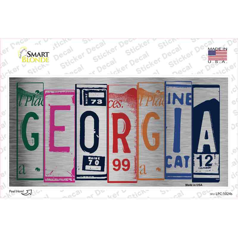 Georgia Art Novelty Sticker Decal Small