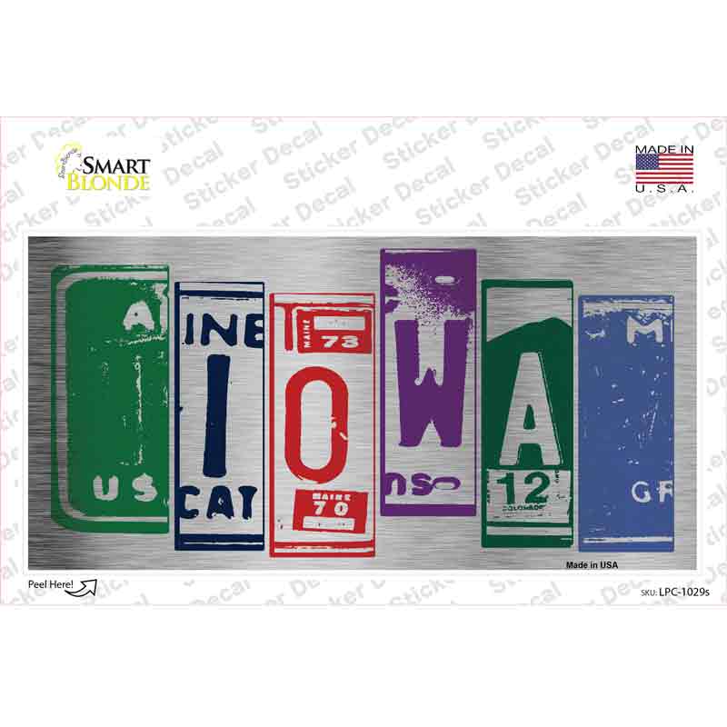 Iowa Art Novelty Sticker Decal Small