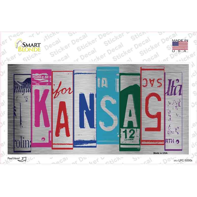 Kansas Art Novelty Sticker Decal Small