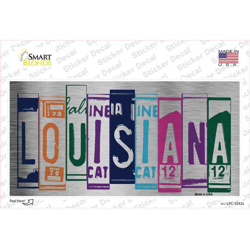 Louisiana Art Novelty Sticker Decal Small