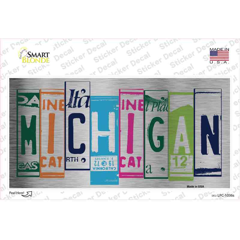 Michigan Art Novelty Sticker Decal Small