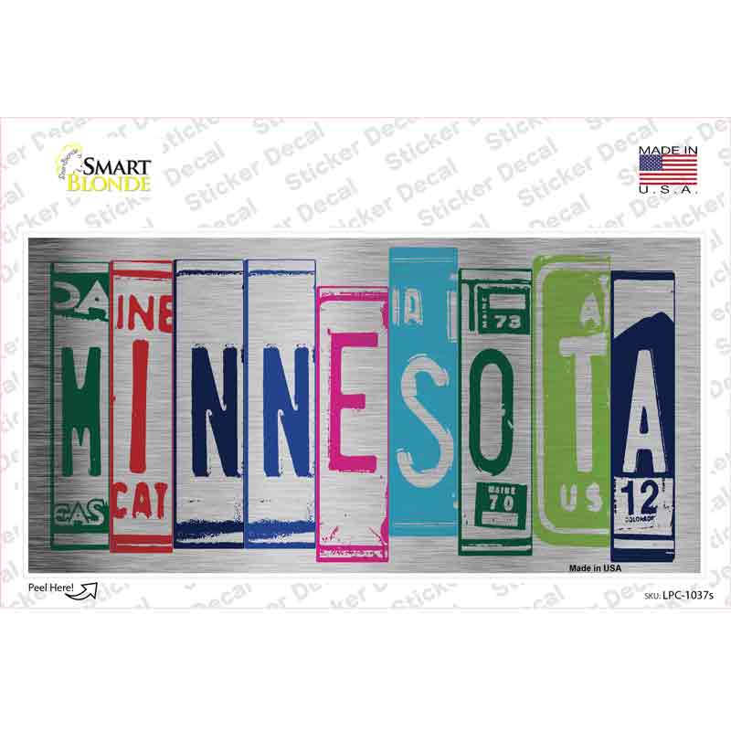 Minnesota Art Novelty Sticker Decal Small