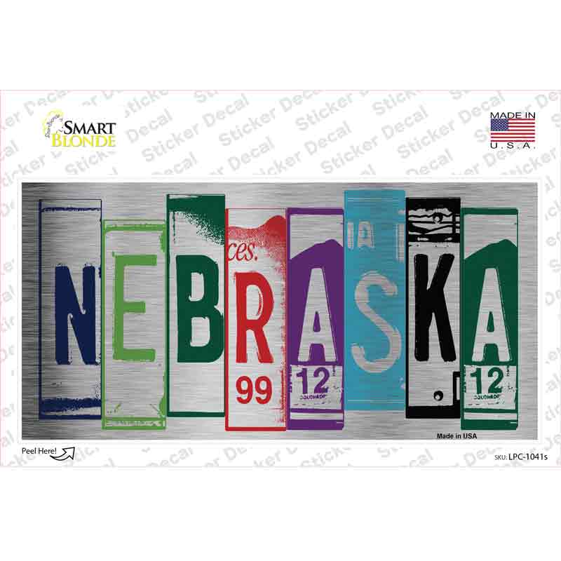 Nebraska Art Novelty Sticker Decal Small