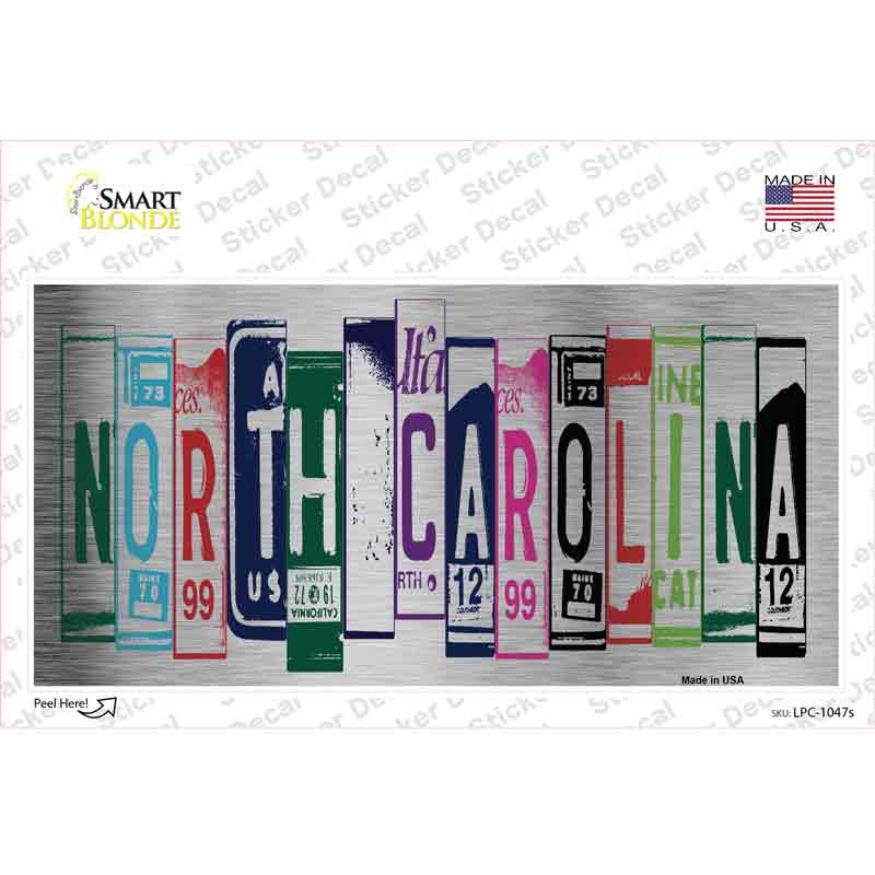 North Carolina Art Novelty Sticker Decal Small