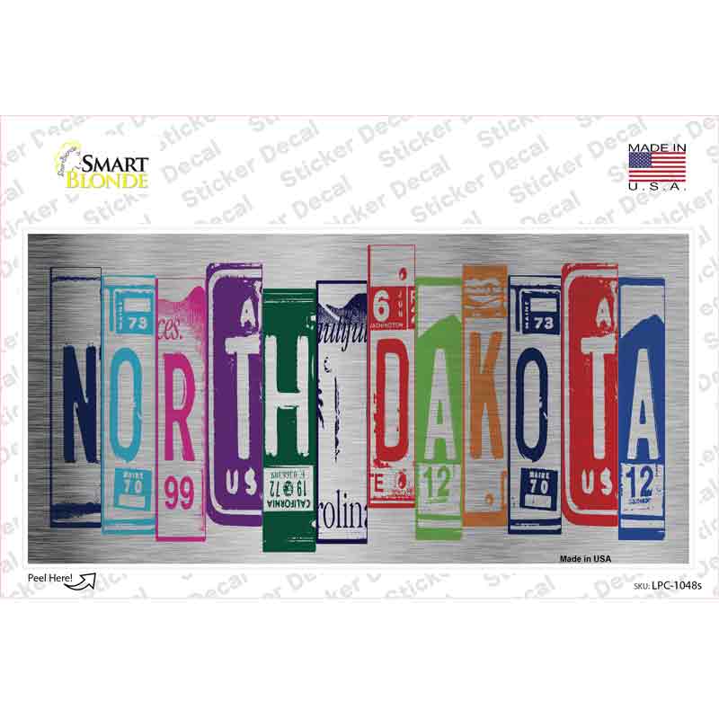 North Dakota Art Novelty Sticker Decal Small