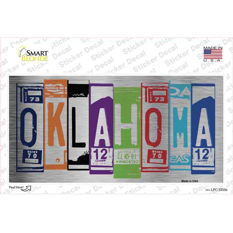 Oklahoma Art Novelty Sticker Decal Small