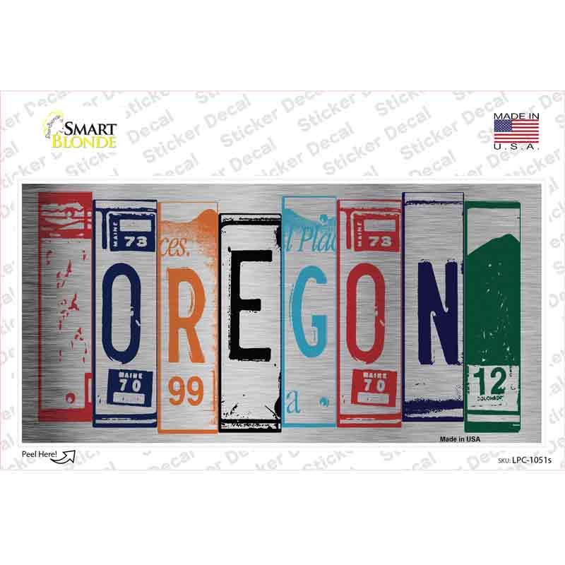 Oregon Art Novelty Sticker Decal Small