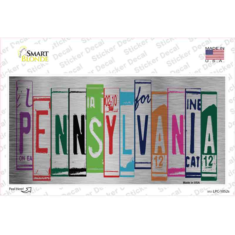 Pennsylvania Art Novelty Sticker Decal Small