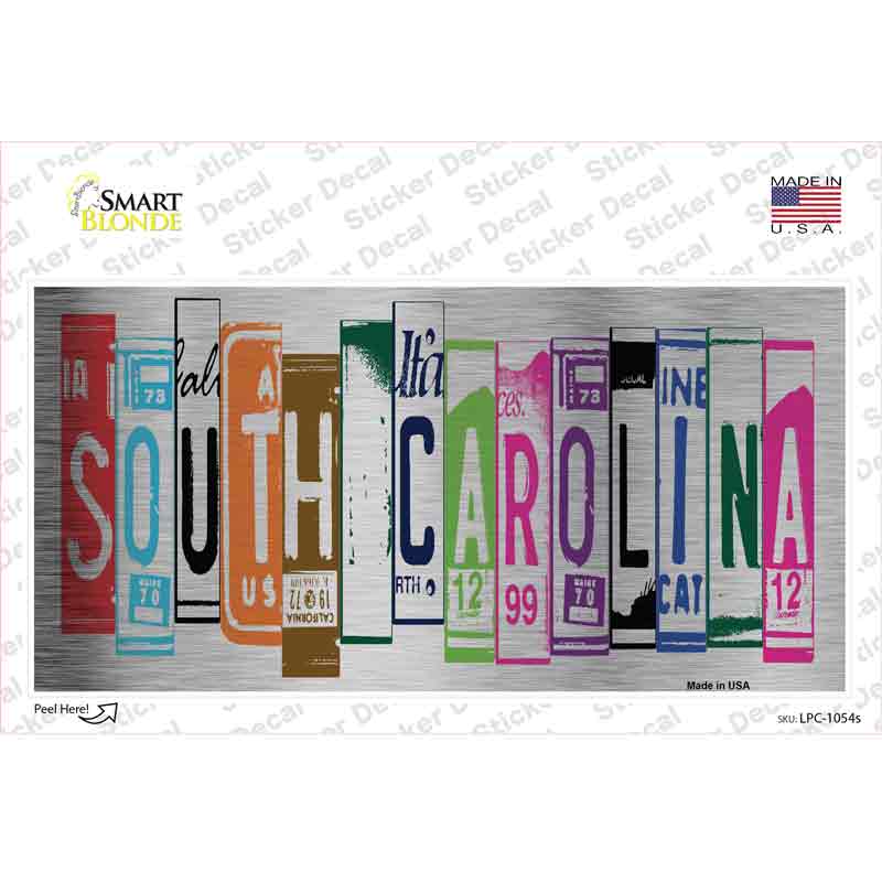 South Carolina Art Novelty Sticker Decal Small