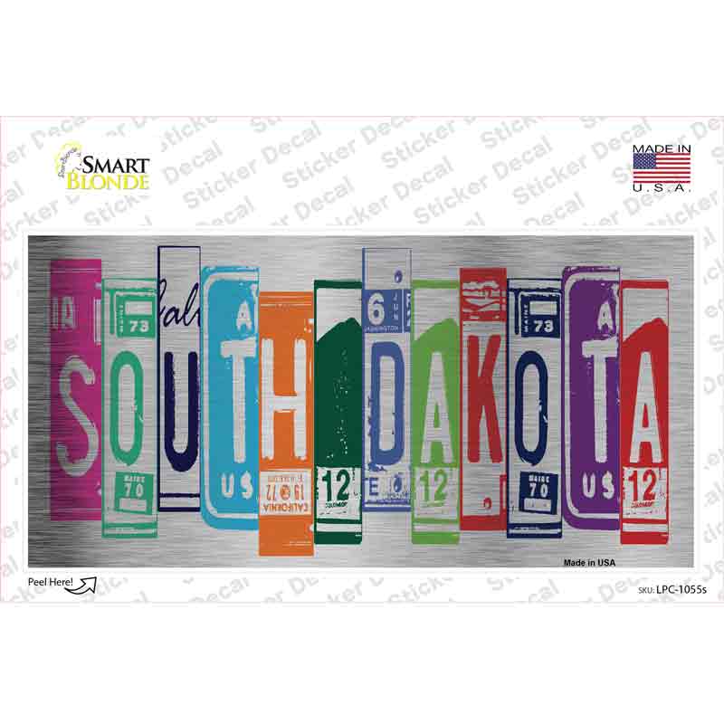 South Dakota Art Novelty Sticker Decal Small