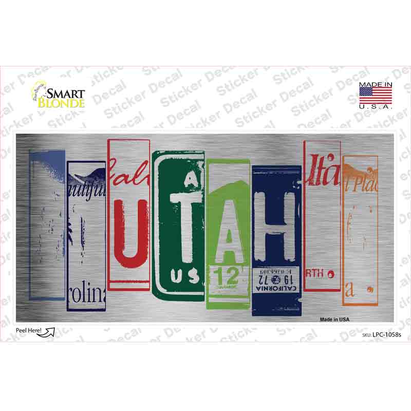 Utah Art Novelty Sticker Decal Small