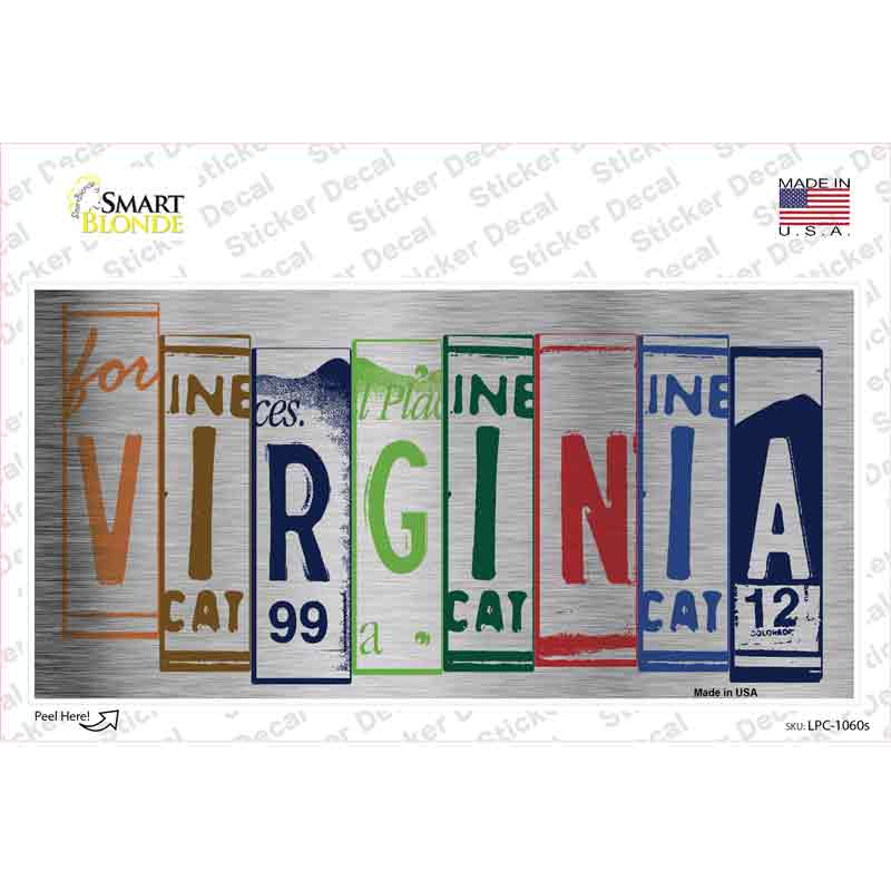 Virginia Art Novelty Sticker Decal Small