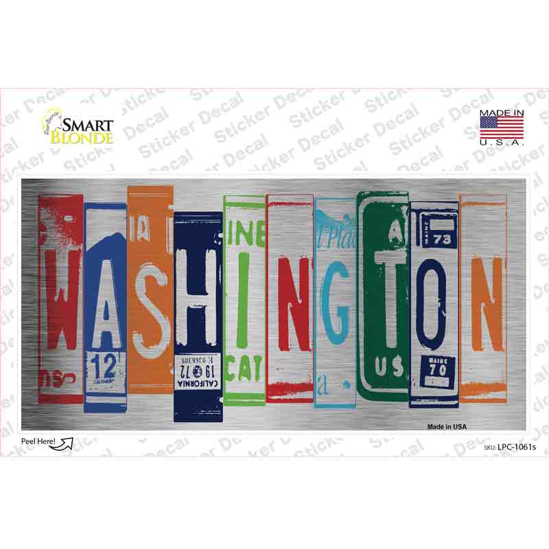 Washington Art Novelty Sticker Decal Small