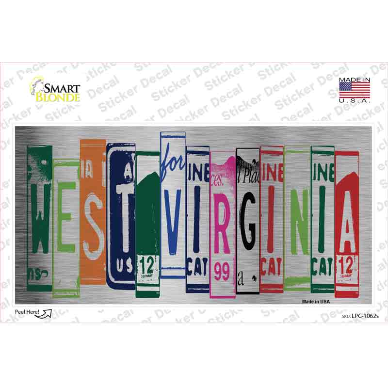 West Virginia Art Novelty Sticker Decal Small