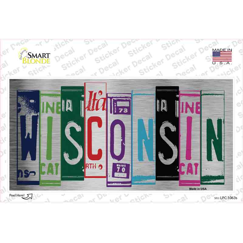 Wisconsin Art Novelty Sticker Decal Small