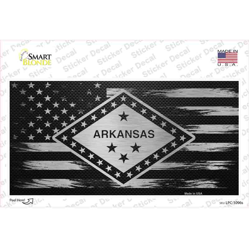 Arkansas Carbon Fiber Novelty Sticker Decal Small