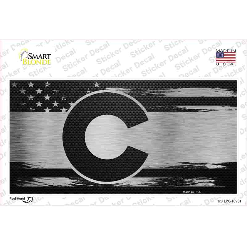 Colorado Carbon Fiber Novelty Sticker Decal Small