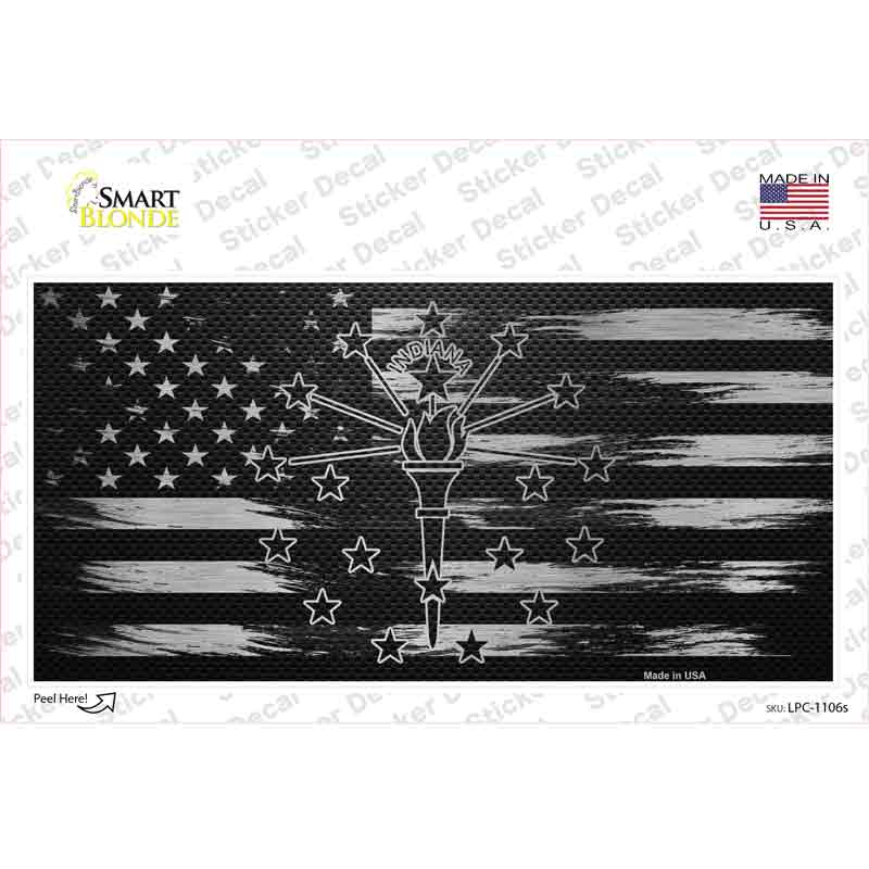 Indiana Carbon Fiber Novelty Sticker Decal Small