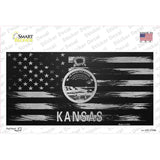 Kansas Carbon Fiber Novelty Sticker Decal Small