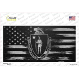 Massachusetts Carbon Fiber Novelty Sticker Decal Small