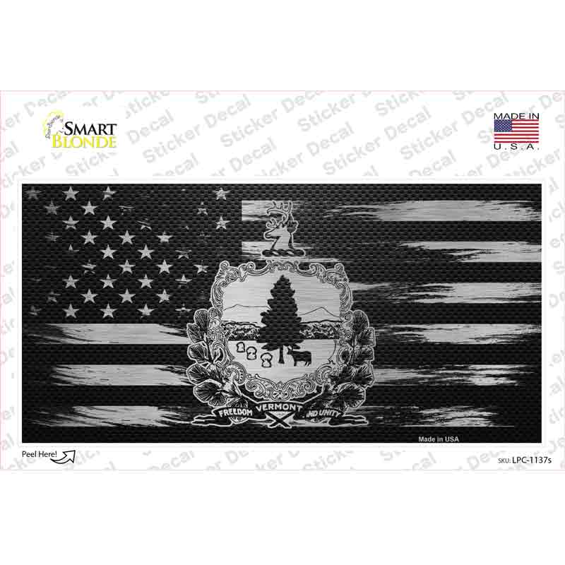 Vermont Carbon Fiber Novelty Sticker Decal Small