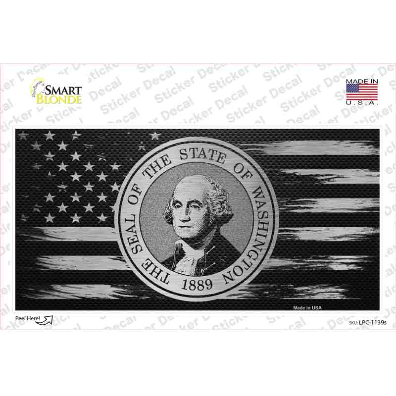 Washington Carbon Fiber Novelty Sticker Decal Small