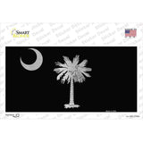 Palmetto Flag Brushed Chrome Novelty Sticker Decal Small