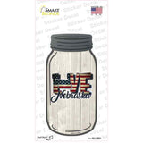 Love Nebraska Silhouette Novelty Mason Jar Sticker Decal Small