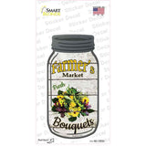 Bouquets Farmers Market Novelty Mason Jar Sticker Decal Small