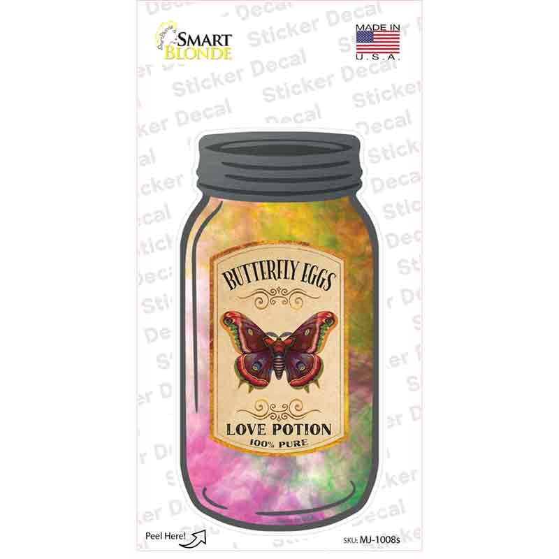 Butterfly Eggs Novelty Mason Jar Sticker Decal Small