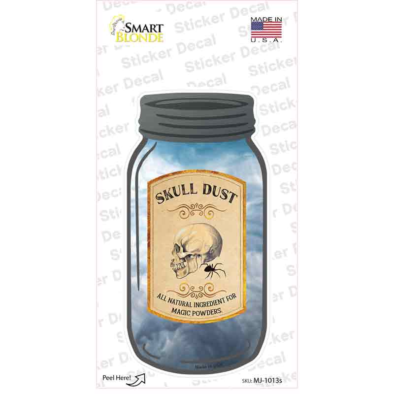 Skull Dust Novelty Mason Jar Sticker Decal Small